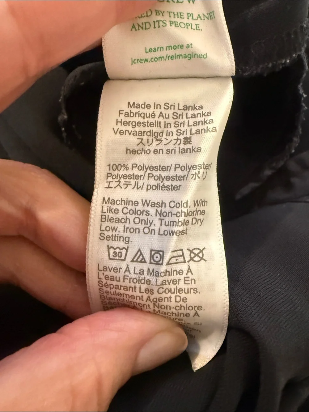 J Crew Black Straight-Leg Dress Pants